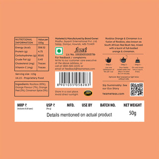 Rooibos Orange & Cinnamon Tin 50gms